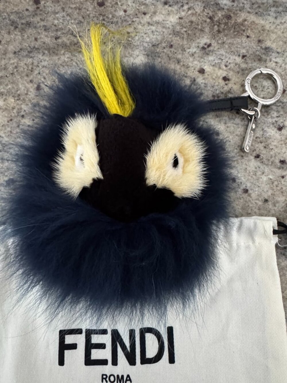 Fendi "Monster" Bag Bug/Keyring w/Dust Bag -highly collectible-